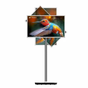 32"4K Portable TV on Wheels