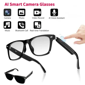 4K Smart Glasses 8MP Camera Videos Voice Assist